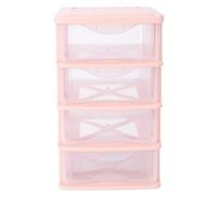 Transparente Boîte de Rangement Cosmétique de Table en PP à Tiroir Rose | Organisation Simple et Mode, Usage Domestique, Résistante à L’usure, Anti-chute, pour Cosmétiques et Fournitures