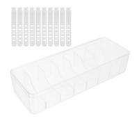 Transparente Boîte de Rangement de Câbles et Séparateurs avec Couvercle | Ps et Silicone, Organisation Compartimentée, Protège des Saletés, pour Bureau, Chambre et Salon