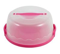 Transporteur de Gâteau Rond en Plastique, Support de Rangement pour Pâtisserie, Étui Couverture Dessert Rouge ODIPIE