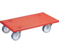 Transportroller Transporthilfe 1396 I Multiplex I 57,5 x 30 x 14 cm, capacité de charge 400 kg I Revêtement protecteur rembourré I Plateau de transport pour charges lourdes, résistant à l'eau I Roulet
