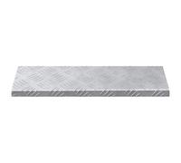 Trap Tread 5 st 60 x 18 x 2,5 cm Argent Aluminium Rectangulaire | Motif de plaque de marche antidérapante, résistant à l'eau, intérieur et extérieur, facile à nettoyer