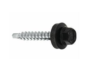 Trapèze Tôle Vis Perçage Vis toit façade Vis 4,8 x 35 mm Lot de 250 - RAL : 9005 (Noir)