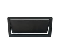 Trappe à Déchets Encastrable en acier avec revêtement en poudre 450 mm × 200 mm | Noir | Idéal pour cafés, restaurants, bureaux et magasins.