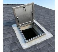 Trappe d'accès au toit pour l'entretien des bâtiments, couverture d'entrée avec entretoises hydrauliques, pour toits résidentiels inclinés ou plats(100 * 100cm/39.4 * 39.4in)