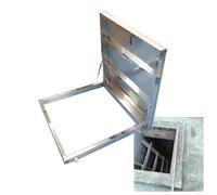 Trappe d'accès de Toit en Acier Inoxydable sécurisée de 56 à 102 cm pour toits Plats. Puits de lumière Durable pour l'entretien du Toit. Résistante aux effractions. Idéal