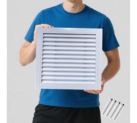 Trappe d'accès en aluminium avec filtre 55 x 95 cm (22 x 38) pour conduit d'air réglable pour porte extérieure de maison Ga - Vis incluses