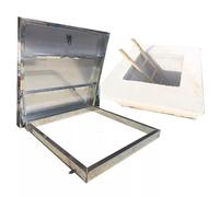 Trappe d'accès étanche pour grenier - Piège au sol en acier 304 - Panneau d'inspection et d'accès - Design inclinable (intérieur : 100 cm x 100 cm extérieur :)