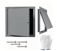 Trappe d'accès sécurisée en métal gris avec serrure à clé | 200 x 200 à 600 x 600 mm panneau mural en plaques de plâtre | Idéal pour la plomberie et la porte d'inspection de salle de bain