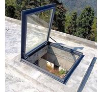 Trappe de fenêtre de sous-sol en alliage d'aluminium, couverture de fenêtre de toit avec verre, fenêtre de ventilation de véranda, grille d'aération de grenier pour l'entretien de la maison et