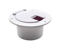 Trappe de Passage Câble RV Couvercle Fil Orifice Électrique Bouchon Passe-câbles à Base Élevée en Plastique PP pour, Blanc, Couvercle De Compartiment De Câble Électrique Rond pour Véhicule Récréatif
