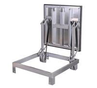 Trappe de sol 60 x 60 cm, pour usage extérieur, Trappe d’accès, Couvercle de regard, Trappe pour Cave, Trappe de visite, Cadre en profilé d'aluminium, 600 x 600 mm