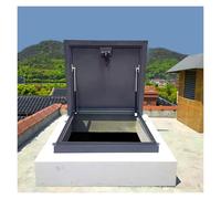 Trappe de toit en acier galvanisé avec revêtement en poudre - Tailles personnalisées 200 x 500 mm pour terrasse, sous-sol et toits plats - Ouverture d'accès relevable 750 mm (L)