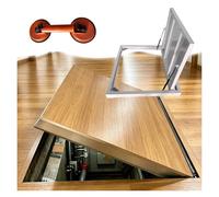 Trappe de Toiture Trappe D'accès Caché Vide sanitaire Porte d'accès Plancher intérieur, Robuste Sous-sol Portes d'entrée Pour carrelage, Encastré Couverture de cave(White,LXW 50x24in)