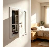 Trappe de Visite Loquet Verrouillable pour Trappe D'accès | Porte de Grenier Relevable, Porte de Service pour Plomberie avec Clés, Cache-panneau pour Armoire(30x31in(750x800mm))
