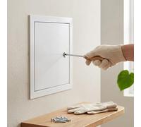 Trappe de Visite Métallique avec Loquets, Panneau d'Inspection pour Regard Compteur d’Eau, Comble, Baignoire et Boîtes À Fusibles, Trappe d'inspection Plomberie Amovible(Blanc,400x600 mm)