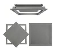 Trappe de Visite Plafond Alliage d'Aluminium Trappe de Visite Invisible de Type Plateau Cadre en Acier Galvanisé Couvercle d'Inspection pour Placo Blanc Noir Gris(Gris,55x55cm)
