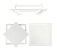 Trappe de Visite Plafond Alliage d'Aluminium Trappe de Visite Invisible de Type Plateau Cadre en Acier Galvanisé Couvercle d'Inspection pour Placo Blanc Noir Gris(Blanc,50x70cm)