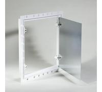 Trappe d'inspection de carrelage magnétique 15 x 15 cm - Porte d'inspection pour maçonnerie et cloison sèche, PVC et tôle galvanisée, porte technique encastrée pour carreaux de céramique, ouverture