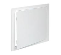 Trappe d'inspection en plastique PVC avec cadre photo blanc - Dissimule les tuyaux, les compteurs, les fils - Fusible, boîte de revêtement en plaques de plâtre - Non résistant au feu (350 x 350 mm
