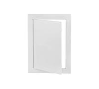 Trappe d'inspection en plastique PVC avec cadre photo blanc - Dissimule les tuyaux, les compteurs, les fils - Fusible, boîte de revêtement en plaques de plâtre - Non résistant au feu (180 x 230 mm)
