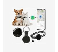 Traqueur GPS pour chiens, collier intelligent avec localisation en temps réel - Tracker de localisation avec support, sans frais mensuels/sans carte SIM, fonctionne avec iOS Find My【Certifié Apple MFi