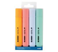 Tratto Vidéo Pastel COCKTAIL enveloppe 4 surligneurs - couleurs mandarine-pamplemousse-menthe-glace
