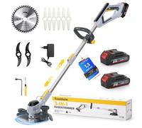 Traumheim Débroussailleuse à Batterie 2 en 1, Coupe-Bordure sans Fil | 1,5 kg, pour 155-185 cm, 3 outils de coupe, excellent rapport qualité-prix, garantie 36 mois, réparation en Allemagne