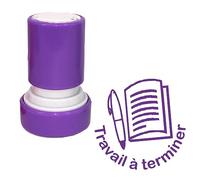 Travail à terminer Tampon Encreur Enseignant - Pourpre 22mm, Re-éncrable