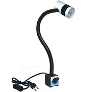 Travail Lampe avec magnétique base - Lumière Led de machine 12W 110V-220V avec Flexible réglable col de cygne 1500 lumens pour CNC fraiseuse aléseuse machine à coudre éclairage industriel à outil