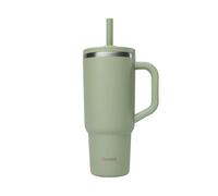 Qwetch Gourde isotherme paille et bouchon étanche Vert Tilleul 90 cl