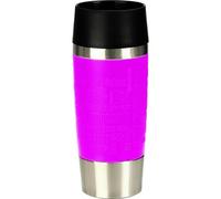 Emsa 513550 TRAVEL MUG, Mug isotherme fermeture par pression Quick Press, 100% hermétique, silicone, 360 ml, Framboise