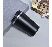 Travel Mug Isotherme，Noir 380ml，Thermos Café & Thé en Inox - 6h Chaud et 12h Froid - Sans BPA, Étanche, Mug de voyage