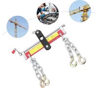 Traverse de levage pour moteur - Levier de moteur réglable Niveleur de charge - Capacité de charge 900 kg - Acier allié - Longueur de chaîne 28,5 cm - Longueur totale 45 cm - Argent