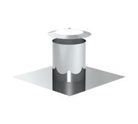 Traversée de toit plat avec larmier - double paroi - TEC-DW-STANDARD 150 mm