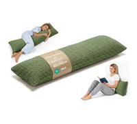 Traversin ergonomique 40x145 cm housse amovible - coussin maternité côté - Body Pillow bou oux respirant - Vert Olive