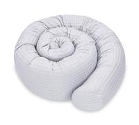 Traversin Oreiller de Corps Japonais Cervical 300 cm Coton Gaufré | Coussin Allaitement Grossesse Dormeur Latéral Positionnement Nuque Enveloppant Cale 300 cm Gris D