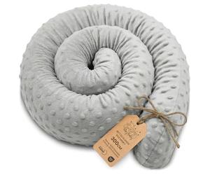 Traversin Oreiller de Corps Japonais Cervical 300 cm Minky | Coussin Allaitement Grossesse Dormeur Latéral Positionnement Nuque Enveloppant Cale 300 cm Gris Clair