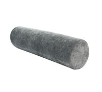 Traversin rond en mousse à mémoire de forme cylindrique avec housse en chenille amovible et lavable (gris foncé, 60 x 15 cm)