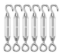 Traxenta 6 Morceaux Tendeur Grillage, Tendeur Câble Filetés en Acier Inoxydable, Tendeurs Voile Ombrage Fil en Acier, Ridoir Robuste pour Câble, pour Les Clôtures de Jardin et Le Support des Plantes