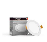 TRAXON LUXPOINT Plaque downlight LED - Filbert circulaire 6 W lumière neutre 4 000 K 470 lm PS plafond encastrable Driver intégré, coupe plafond Ø 75-80 mm IP20 intérieur (lumière neutre 4 000 K, lot