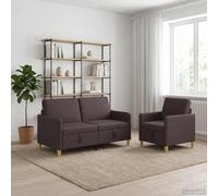 Traylux Canapé d'angle avec espace de rangement, 2 pièces, marron foncé, polyester, canapé-lit, 3 places, salon, lit d'invité, fonction relaxation