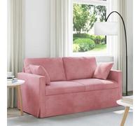 Traylux Canapé d'angle moderne en velours rose 158 x 78 x 80 cm avec fonction relaxation, paysage de vie modulaire, espace de rangement, extensible, canapé-lit pour salon, chambre d'amis et bureau