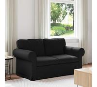 Traylux Canapé moderne en tissu noir 155 x 82 x 80 cm avec cadre en métal robuste, configuration modulaire, confort d'assise ergonomique, housse amovible et utilisation polyvalente pour le salon et