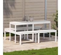 Traylux Table de jardin 160 x 134 x 75 cm en pin massif pour terrasse, jardin, balcon, résistante aux intempéries, pliable, ovale, robuste, idéale pour l'extérieur, table de salle à manger et de