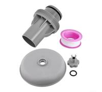 Trayneel Couvercle de filtre de piscine et adaptateur de tuyau de 38 mm pour pompe de filtre à sable Coleman et hors sol avec joint d'aération, joint EPDM, ruban PTFE
