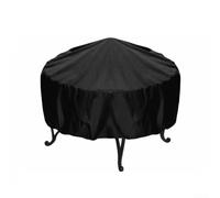 Trayneel Housse de protection pour barbecue 210D en tissu Oxford imperméable résistant aux UV et au vent pour table ronde de jardin - Noir - Imperméable à la poussière - 102 x 45 cm