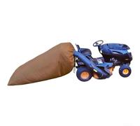 Trayneel Sac de collecte de feuilles pour tondeuse à gazon autoportée pour tracteur de jardin, grand sac de rangement pliable en coton, 240 x 140 cm, beige pour nettoyage des feuilles de cour, débris