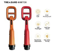 Treasure Hunter GT120 détecteur de métaux de plongée portable pointeur pointeur sonde étanche métal repérage 4.2 "bobine de recherche GT120-Red