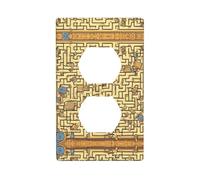 Treasure Labyrinthe Kit de plaque murale double face, couvercle de prise électrique, taille standard : 11,4 x 7,9 cm
