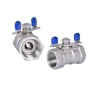 TREDSWQCV Mini vanne à Bille Papillon 2 Voies en Acier Inoxydable 304 316, Filetage Interne 1/4 "3/8" 1/2 "3/4" 1"(316,0.25 inch)